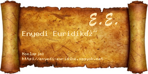 Enyedi Euridiké névjegykártya